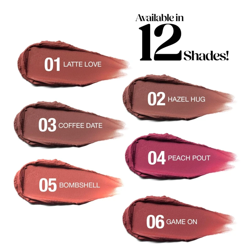 Hilary Rhoda Matte About You Lipstick | Long Lasting & Highly Pigmented Lipstick | Glides Smoothly | Matte Finish | One Stroke Application | Cruelty-Free & Vegan - 3g (Game On - Shade 06) thumbnail 8